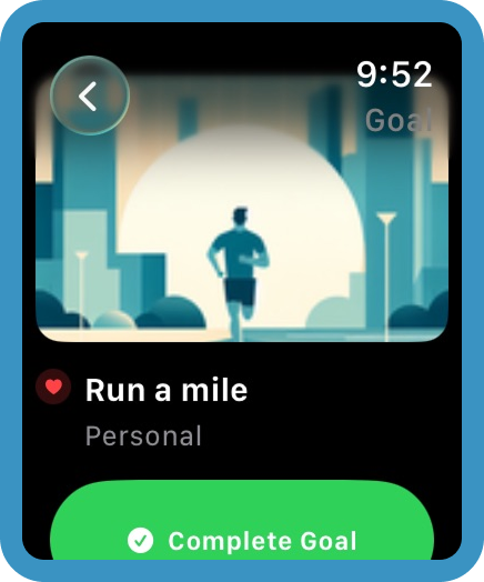Goals AI on Apple Watch